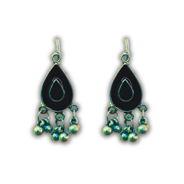 Oxidized Stylish Jhumki - Daily Earring Fashion Jewelry Gift for Women & Girls - Black