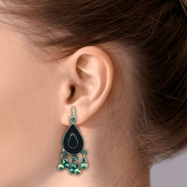 Oxidized Stylish Jhumki - Daily Earring Fashion Jewelry Gift for Women & Girls - Black