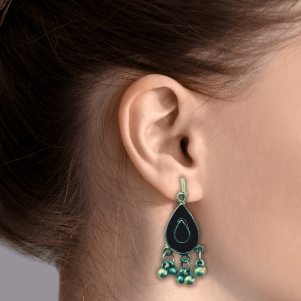Oxidized Stylish Jhumki - Daily Earring Fashion Jewelry Gift for Women & Girls - Black