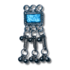 Vintage Inspired Oxidized Crafted Blue Earrings - Glitterrie