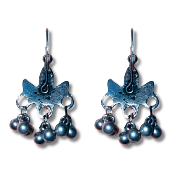 Oxidized Stylish Jhumki - Daily Earring Fashion Jewelry Gift for Women & Girls - Diya Blue & Dark Blue