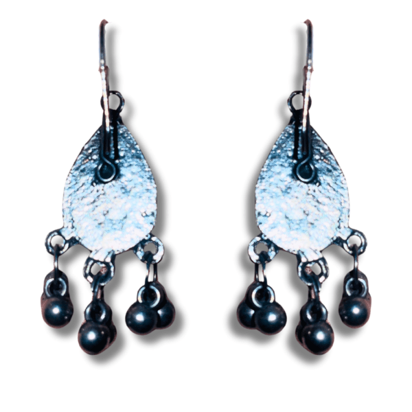 Oxidized Stylish Jhumki - Daily Earring Fashion Jewelry Gift for Women & Girls - Red Green