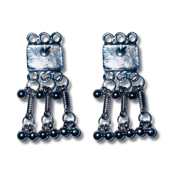 Oxidized Stylish Jhumki - Daily Earring Fashion Jewelry Gift for Women & Girls - Blue