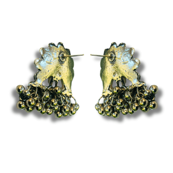 Oxidized Stylish Jhumki - Daily Earring Fashion Jewelry Gift for Women & Girls - Metal
