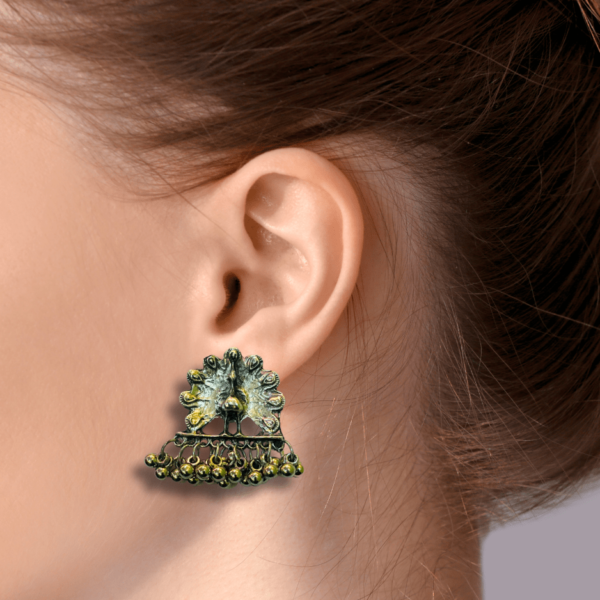 Oxidized Stylish Jhumki - Daily Earring Fashion Jewelry Gift for Women & Girls - Metal