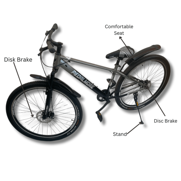 Adult Unisex Bicycle - Earth - 29 Inch - Silver Black