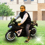 Kids Ride-on Battery Operated Bike - R1 Police Black - PehliSawari