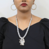 Radha Krishna Temple Jewellery Set with Earrings