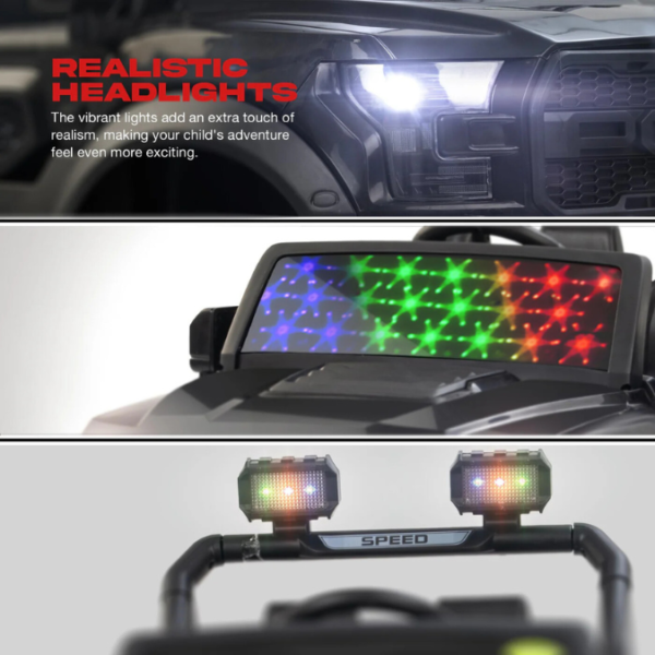 Kids Riding Battery Jeep – UTV Red - 4X4 with LED & RGB Light & Music, Drive 1 to 9 Years Boys Girls