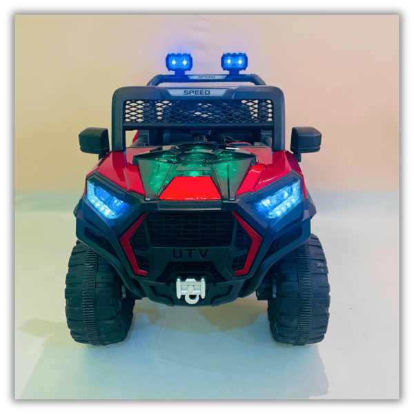 Kids Riding Battery Jeep – UTV Red - 4X4 with LED & RGB Light & Music, Drive 1 to 9 Years Boys Girls