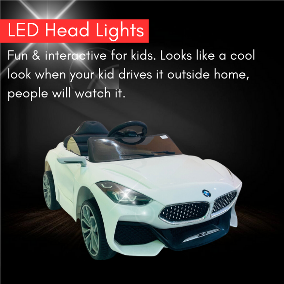 Kids Riding Battery Car – Z4 White - Parent Remote Control