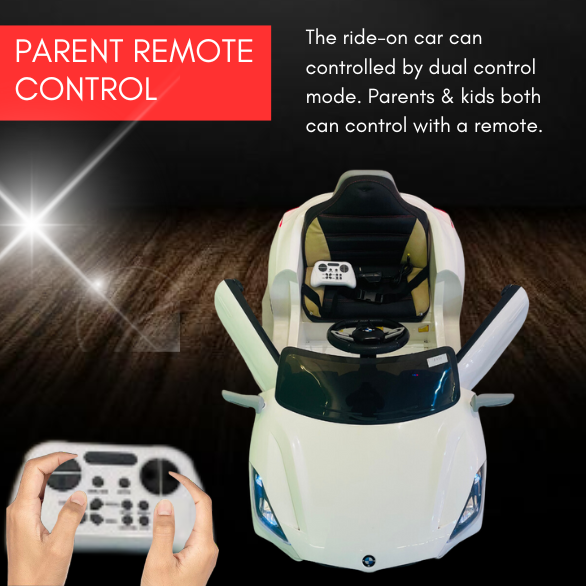 Kids Riding Battery Car – Z4 White - Parent Remote Control