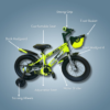 Pedal More Kids 14-Inch Bicycle - Jovial - Glossy Yellow