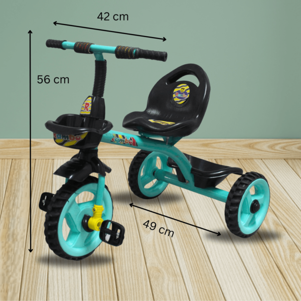 Pehli Sawari Kids Tricycle for Toddlers with Push Handle | Front & Back Storage Baskets | Safe & Durable Trike for Boys & Girls