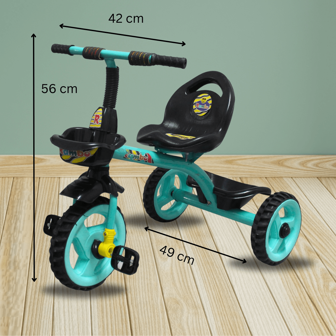 Pehli Sawari Kids Tricycle for Toddlers with Push Handle | Front & Back Storage Baskets | Safe & Durable Trike for Boys & Girls - Image 6