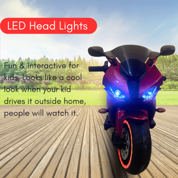 Pehli Sawari Kids Battery Operated Bike - R1 Red | Music | RGB Lights