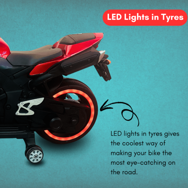 Pehli Sawari Kids Battery Operated Bike - R1 Red | Music | RGB Lights
