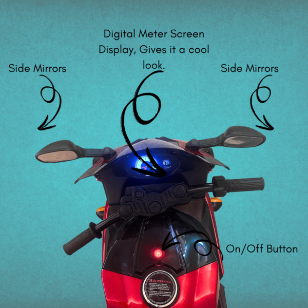Pehli Sawari Kids Battery Operated Bike - R1 Red | Music | RGB Lights