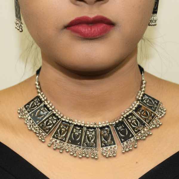 oxidized silver jewelry set