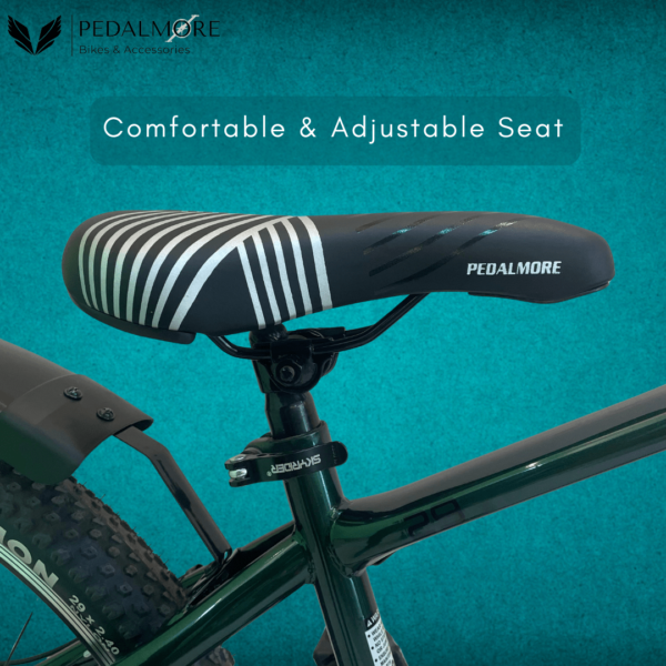 Pedal More Adult Unisex Bicycle - Jupiter - 29T - 21 Gears - Dark Green Black