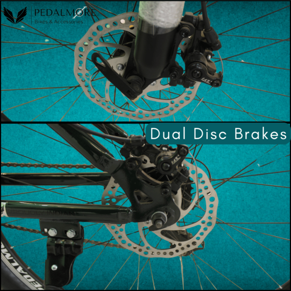Pedal More Adult Unisex Bicycle - Jupiter - 29T - 21 Gears - Dark Green Black
