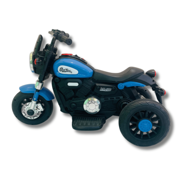 Kids Battery Operated Riding Bike - DM 300 Blue - Bluetooth, Music, RGB Lights