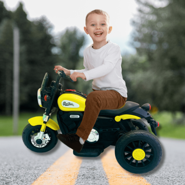 Kids Battery Operated Ride on Bike DM 300 Yellow - Pehli Sawari
