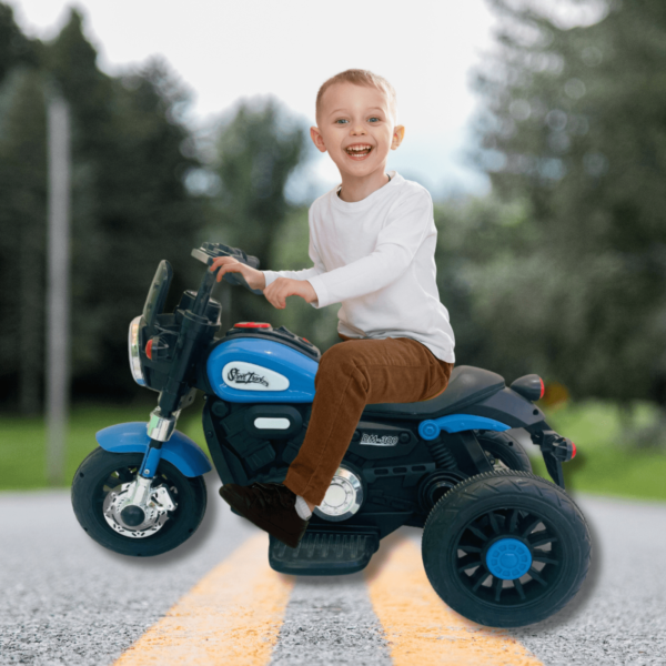 Kids Battery Operated Ride on Bike DM 300 Blue - Pehli Sawari