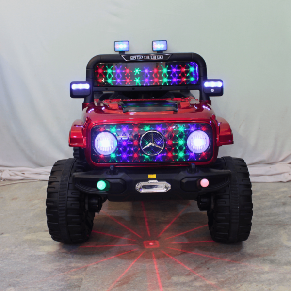 Kids Electric Ride-On Battery Jeep – BH 628 Red - 4X4 with LED & RGB Light & Music