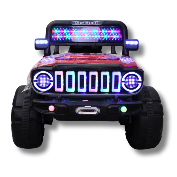Kids Electric Ride-On Battery Jeep – BH 728 Red - 4X4 with LED & RGB Light & Music