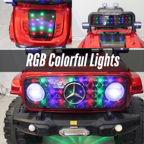 Kids Electric Ride-On Battery Jeep – BH 628 Red - 4X4 with LED & RGB Light & Music