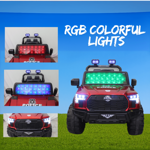 Kids Electric Ride-On Battery Jeep – BH428 Red - 4X4 with LED & RGB Light & Music